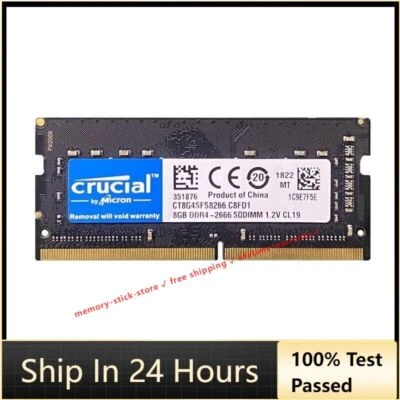 Crucial DDR3 DDR4 RAM 4GB 8GB 16GB 1600 2400 2666MHZ Memory RAM Laptop NoteBook - Image 1 of 4