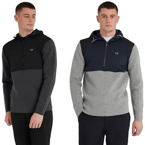 Calvin Klein Golf Para Hombres Yosemite Media Cremallera Polar Sudadera con Capucha Suéter CK Top Pullover - Imagen 1 de 5