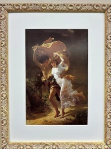 Pierre August Cot "Der Sturm" Meister gerahmter Kunstdruck Europäische Meister NEU - Bild 1 von 3