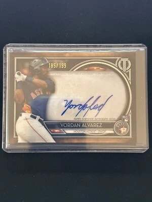 2020 Topps Tribute Yordan Alvarez RC Auto 185/199 - Image 1 of 2
