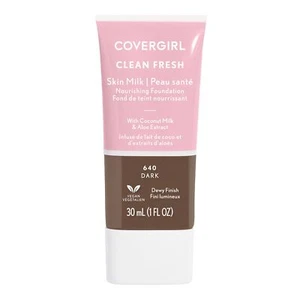 COVERGIRL Clean Fresh Skin Milk Foundation 640 Dark 1 Count  - Picture 1 of 9