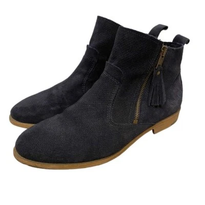 Botines hasta el tobillo Tamaris para mujer de cuero negro gamuza, botas, para mujer talla 7,5 Foto 1 de 4