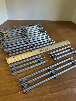 Lot of 15 Railroad Train Track  O Gauge   Straight  Brown Tie - Image 1 of 4