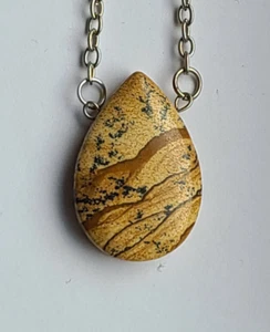 Tolle Bild Jaspis Naturstein Mode Halskette ~ 18" - Bild 1 von 10