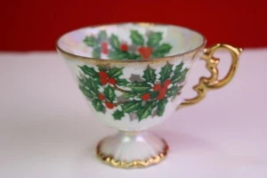 Holly Iridescent Footed Tea Cup - Picture 1 of 8