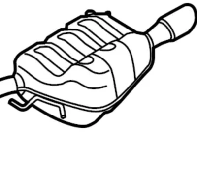 Volkswagen Jetta GLI Passenger Left Muffler Assembly OEM Part # 17A-253-609-J  - Image 1 of 4