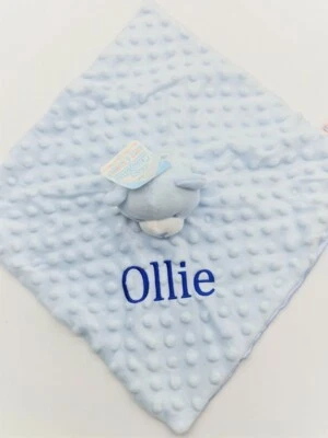 JUST4UBABYS embroidered Personalised Baby Soft Comforter TedDY bear taggie tag Blanket