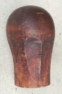 Ancienne tête marotte mannequin bois wood head art déco bauhaus ? - Photo 1/4