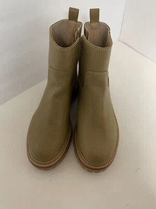 Stivali grossi da donna beige Time and Tru taglia 8 slip on stivali da combattimento - Foto 1 di 8
