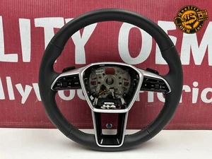 2019-2025 AUDI A6 A7 E-TRON STEERING WHEEL W/ PADDLES SHIFT LEATHER BLACK OE 11k - Bild 1 von 15
