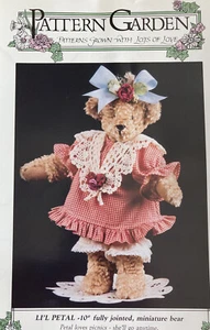 Vintage Craft Pattern: Li'l Petal 10" Jointed Bear - Darlene Leap - Picture 1 of 4
