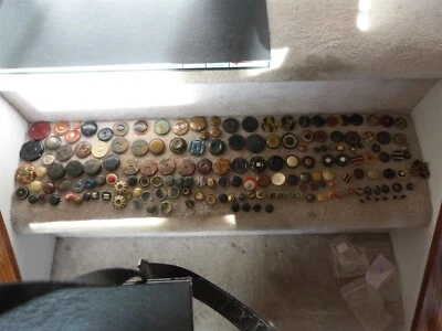 160+ antique vintage button lot celluloid mix styles shapes colors art deco #82 - Image 1 of 4