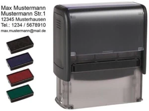 Stempel Selbstfärber Firmenstempel TRODAT Imprint bis 7 Zeilen mit Wunschtext - Picture 1 of 7