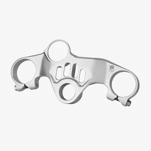 Bonamici Silver Aluminium Triple Clamp to fit Aprilia RSV4 (Street) 2009-2014 - Picture 1 of 2