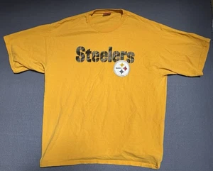 Pittsburgh Steelers T-Shirt Men's 2XL Yellow Short Sleeve Pullover NFL Football - Picture 1 of 6