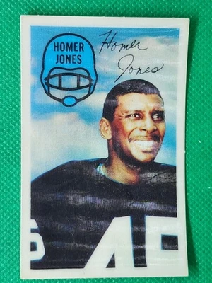 1970 Kellogg's #52 Homer Jones NRMT Cleveland Browns NO CRACKS - Image 1 of 3