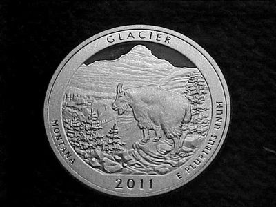 2011 S  SILVER GLACIER  QUARTER FROM SILVER  PROOF SET - Image 1 of 2