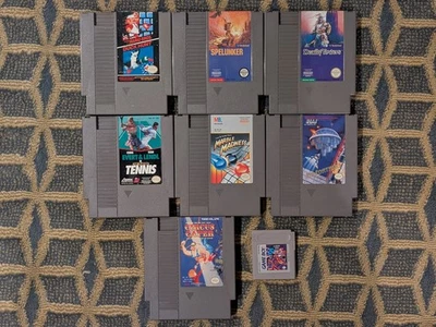 NES Games Lot - Mario, Air Fortress, Deadly Towers, Circus Caper, Marble Madness - Image 1 of 2