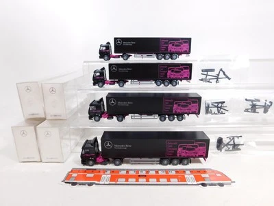 4x wiking H0 1:87 B 6 600 0061 Lorry MB Commercial Vehicles Sg / Mint + Box # - Image 1 of 4