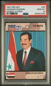 1991 Pro Set Saddam Hussein Desert Storm #69 GEM MINT PSA 10 Leader IRAQ - Bild 1 von 3