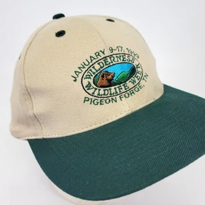 Wilderness Wildlife Week Hat Cap Bear January 1999 Pigeon Forge TN Strapback Vtg - Picture 1 of 8