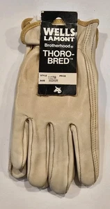 New Vintage WELLS LAMONT Brotherhood Insulated Leather Work Gloves 1127 Medium - Picture 1 of 5