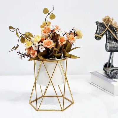  Übertopf Metall Blumentopf Eisen Metallhängeblumentöpfe Dekorative - Bild 1 von 4