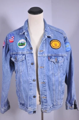 Vtg Levi's Denim Trucker Jean Jacket 70507 Patches Made USA Men's Large L - Image 1 of 4