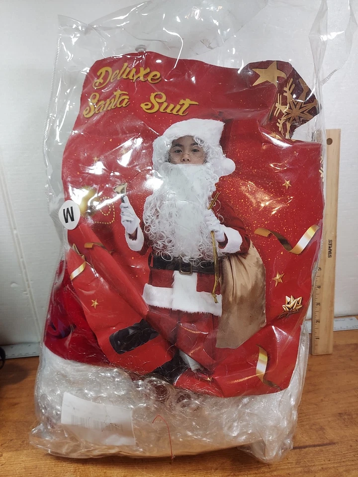 Children's Deluxe Santa Claus Suit 5pc. Christmas Size M - No Bag - Image 1 of 4