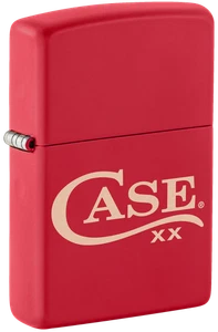 CASE XX Knives Windproof Red Matte Finish Brass 50266 Zippo Lighter - Picture 1 of 4