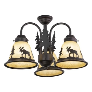 Yellowstone 3-Light Convertible Light Kit in Rustic and Shaded Style 10.5 Inches - Picture 1 of 9
