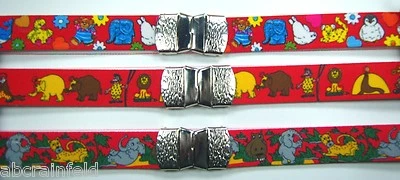 ABC - KID`S WORLD ab 2,75€, bedruckte elastic Schnellverschlussgürtel für Kinder,Kindergürtel