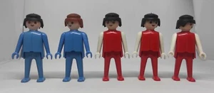 Playmobil Lot 5 Figurines Vintage Hommes BLEU - ROUGE Geobra 1974 Klicky - Imagen 1 de 17