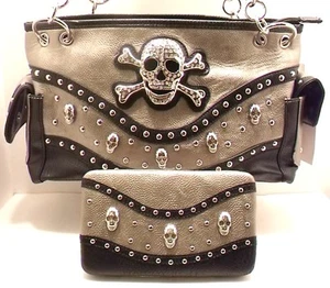 Skull & Crossbones Purse & Wallet CHL Calavera New Shoulder Handbag - Picture 1 of 11