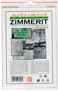 EDUARD Zimmerit per King Tiger Mid Prod. per Tamiya 32536 in 1/48 - Foto 1 di 2