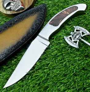 HANDGEFERTIGTES J2 STAHLKLINGENMESSER, Enthäutungsmesser, JAGDMESSER MIT SCHEIDE UN-7377 - Bild 1 von 10
