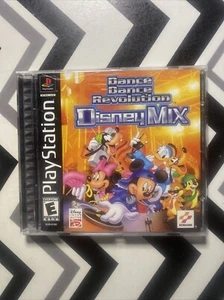 DANCE DANCE REVOLUTION: Disney Mix Sony PlayStation PS1 Konami 2001 W/ Manual - Picture 1 of 5