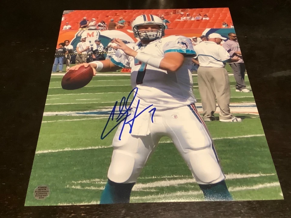 Chad Henne autografiado 8x10, delfines, certificado de autenticidad y holo100% prueba auténtica LIQUIDACIÓN Foto 1 de 1