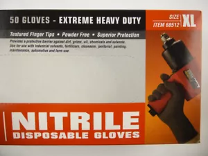 Nitrile Gloves 9 MIL STRONG Extreme Heavy Duty Powder Free - XL - New Boxed - Picture 1 of 5