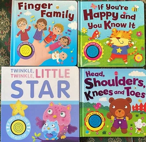 Interactive Sensory Sound Book Bundle of 4 Birthday Gift Ages 0-1 New !! - Picture 1 of 5