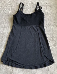 LULULEMON Cross Back Pullover Black Activewear Tank Top Girl's Size XSmall - Picture 1 of 11