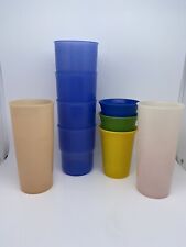 Lot of 9 Vintage Tupperware Cups, Tumblers - #'s 3090K, 109-32 and 115-39