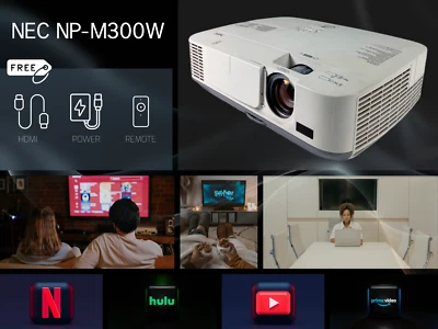 NEC NP-M300W 3LCD Projector Portable 3000 Lumens ECO Mode Warranty Free Shipping - Image 1 of 4