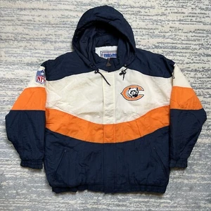 Chicago Bears Puffer Jacket XL Football Apex One Starter NFL Vintage '90s - Picture 1 of 8