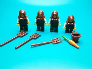 LEGO Medieval Female Peasant Minifigure for castle lot of 4 minifigures - Picture 1 of 4