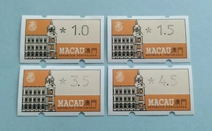 1993 Macau Frama Label 4v Stamps (1st Time Issue) Mint NH 澳门标签邮票(新票4全)首次发行 Lot B - Picture 1 of 2