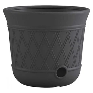 Suncast 14 x 12" Resin Decorative Hideaway Outdoor Garden Hose Storage Pot, Gray - Picture 1 of 8