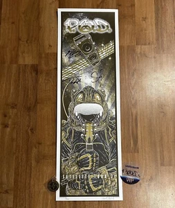 Signed P.O.D. Satellite 2021 Tour VIP Poster Print autographed & Pass & Coin - Picture 1 of 6