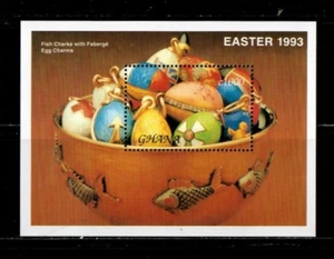 Ghana 1993 - Easter Egg Charms - Souvenir Stamp Sheet - Scott #1536 - MNH - Picture 1 of 1