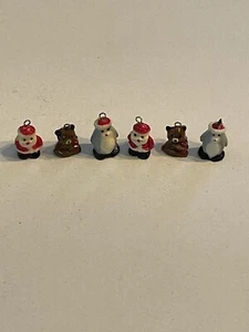 Miniature Dollhouse Tiny Christmas Ornaments Penguin Bear Santa Half Inch 0.5” - Picture 1 of 4